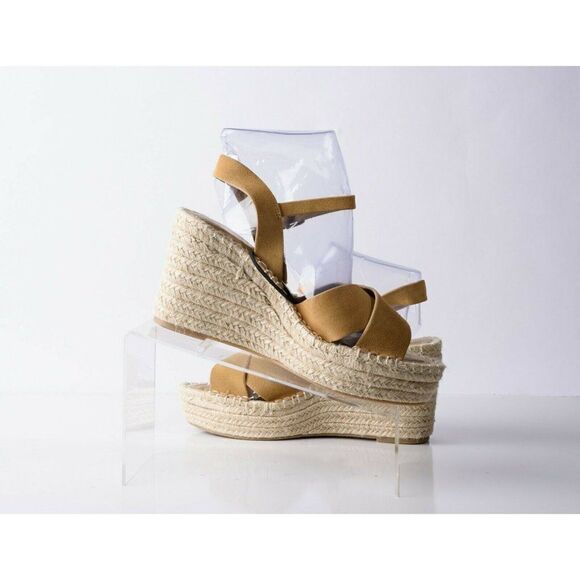 Zara Womens Wedges Sandals Suede Jute Platform EU 40 US 9 Tan Brown 2353/710 NWT - Picture 2 of 8